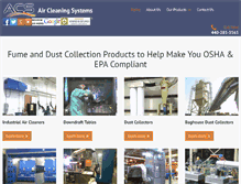 Tablet Screenshot of aircleaningsystems.com